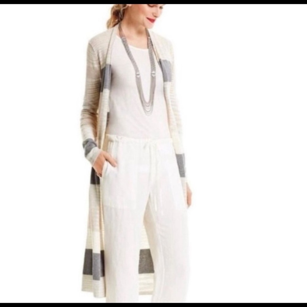 Cabi Vineyard Striped Duster Cardigan